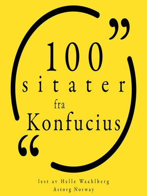 cover image of 100 sitater fra Confucius